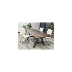 8' x 3' Solid Wood Conference Table in Chocolate with Metal A-Frame Base