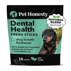 Dental Health Mint Flavor Sticks for Dogs, Count of 16