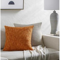Rapha 18" Square Modern Caramel/Camel/Dark Red/Desert Tan Throw Pillow - Boutique Rugs