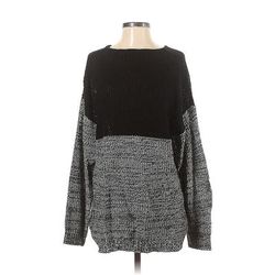 Shein Pullover Sweater: Black Grid Tops - Women's Size 4