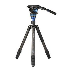 Benro C3883 Reverse-Folding Carbon Fiber Travel Tripod with S6Pro Fluid Video Hea C3883TS6PRO