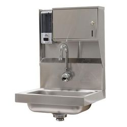 Advance Tabco 7-PS-52-1X Wall Mount Touchless Hand Sink w/ 14"L x 10"W x 5"D Bowl, Soap & Towel Dispenser, Wall Mounted, Silver