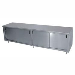 Advance Tabco CB-SS-2410 120" Enclosed Work Table w/ Sliding Doors, 24"D, Stainless Steel
