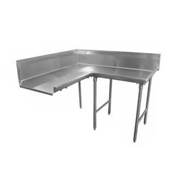 Advance Tabco DTC-K70-72R 71" L Shaped Dish Table - Left to Right, Stainless Steel