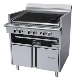 Garland C36-ARS NG 36" Commercial Gas Range w/ Charbroiler & Storage Base, Natural Gas, Stainless Steel, Gas Type: NG