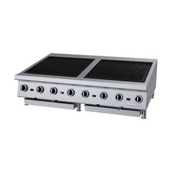 Garland GTBG48-AR48 LP 48" Countertop Charbroiler, Adjustable Cast Iron Grates, Liquid Propane, Stainless Steel, Gas Type: LP