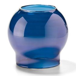 Hollowick 35BL Fitter Globe w/ Bubble Style for 3" Fitter Bases, 4 x 7 1/4 x 3", Glass, Blue Lustre