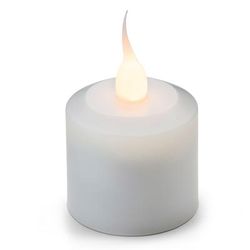 Hollowick HFRX10 1 1/2" Round LED Flameless Votive Candle - 2 3/10" H, Candlelight Flame