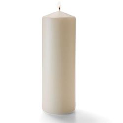 Hollowick P3X9I-12 Wax Pillar Candle - 3" x 9", Wax, Ivory