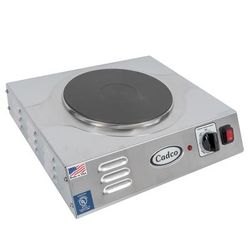 Cadco LKR-220 15" Electric Hotplate w/ 1 Burner & Infinite Controls, 220v/1ph, Stainless Steel