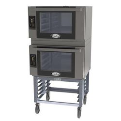Cadco BLS-4FTD-2 Double Full Size Electric Commercial Convection Oven - 15.2kW, 208-240v/1ph, Stainless Steel