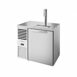 True TDR36-PTSZ1-L-S-S-S-1 36" Kegerator Pass-Thru Commercial Beer Dispenser w/ 1 Keg Capacity - 1 Column, Stainless, 115v, Stainless Steel