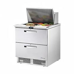 True TFP-32-12M-D-2-HC~SPEC3 32" Spec Series Sandwich/Salad Prep Table w/ Refrigerated Base, 115v, Stainless Steel | True Refrigeration