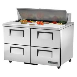True TSSU-48-12D-4-HC ADA 48" TSSU Series Sandwich/Salad Prep Table w/ Refrigerated Base, 115v, Stainless Steel | True Refrigeration