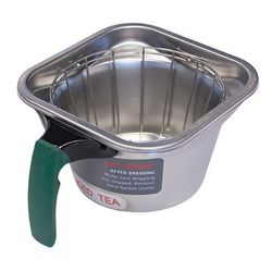Fetco B001110G1 Iced Tea Brew Basket w/ Green Handle - 16" x 6", Stainless Steel