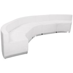 Flash Furniture ZB-803-820-SET-WH-GG 5 Piece Modular Reception Sofa Set - LeatherSoft Upholstery, White