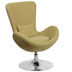 Flash Furniture CH-162430-GN-FAB-GG Swivel Reception Arm Chair - Green Fabric Upholstery