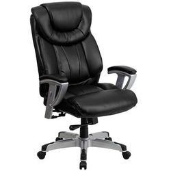 Flash Furniture GO-1534-BK-LEA-GG Swivel Big & Tall Office Chair w/ High Back - Black LeatherSoft Upholstery
