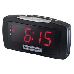 Hamilton Beach Alarm Clock Radio with Snooze - Black, 120v, HCR330