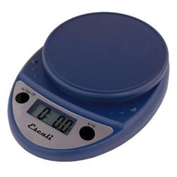 San Jamar SCDG11BLR Escali 11 lb Digital Scale - 8 1/2" x 6", Royal Blue, Removable Platform