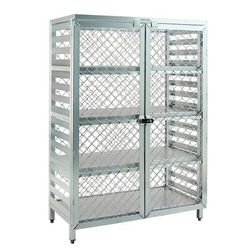New Age 97846 48" Stationary Security Cage, 24"D, Aluminum, Silver