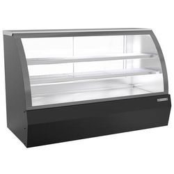 Beverage-Air CDR6HC-1-B 73 11/16" Full Service Deli Case w/ Curved Glass - 3 Levels, 120v, Refrigerated, Black