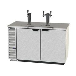 Beverage-Air DD58HC-1-C-S 59" Kegerator Commercial Beer Dispenser w/ 3 Keg Capacity - 3 Column, Stainless, 115v, 2 Column, Silver