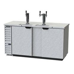 Beverage-Air DD68HC-1-S 69" Kegerator Commercial Beer Dispenser w/ 3 Keg Capacity - 3 Column, Stainless, 115v, 2 Column, Silver