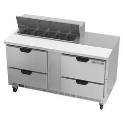 Beverage Air SPED60HC-10-4 60" Sandwich/Salad Prep Table w/ Refrigerated Base, 115v, Stainless Steel