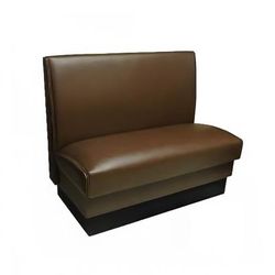Vitro MD-1000-DBL SAD Double Restaurant Booth - Smooth Back, Fully Upholstered, 36" x 44", Saddle, Brown