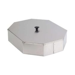Lakeside 09347 14" x 17 1/2" Oval Dish Dispenser Tube Cover for V6013 & V6213, Stainless Steel