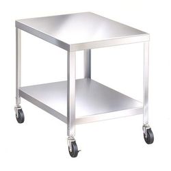 Lakeside 518 25 1/4" Mixer Table w/ All Stainless Undershelf Base, Mobile, 33 1/4"D, Stainless Steel