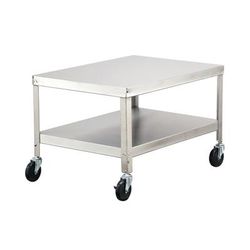 Lakeside 717 25 1/4" Mixer Table w/ All Stainless Steel Undershelf Base, Mobile, 33 1/4"D