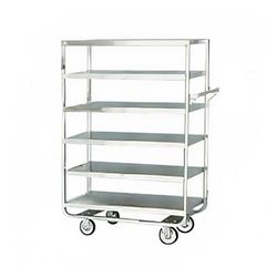 Lakeside 733 Queen Mary Cart - 6 Levels, 700 lb. Capacity, Stainless Steel, Flat Edges, Stainless Steel, 700-lb. Capacity