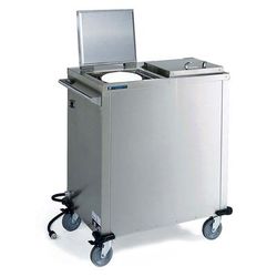 Lakeside 7511 220 33 3/8" Heated Mobile Dish Dispenser w/ 2 Columns - Stainless, 220v/1ph, Silver