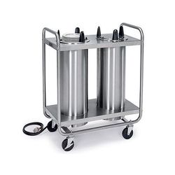 Lakeside 8200 208 35 1/2" Heated Mobile Dish Dispenser w/ 2 Columns - Stainless, 208v/1ph, Silver