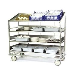 Lakeside B599 Soiled Dish Cart w/ 4 Shelves, Stainless Steel