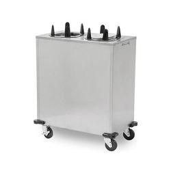 Lakeside V5211 36 1/2" Mobile Dish Dispenser for Oval Platters w/ 2 Columns, Stainless, Silver