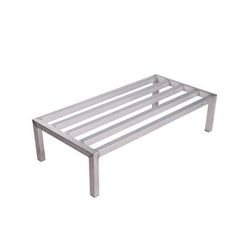 Winholt ALSQ51220 60" Stationary Dunnage Rack w/ 2500 lb Capacity, Aluminum, Vented, 60" x 20", Silver