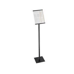 Cal-Mil 1153-46-13 46" Freestanding Sign Display Stand - 8 1/2" x 11" Frame, Metal, Black