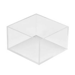 Cal-Mil 1395-12 5" Square Display Bowl - 3"H, Acrylic, Clear