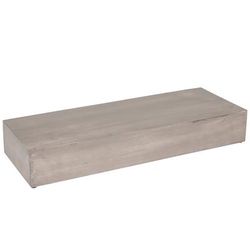 Cal-Mil 166-3-110 Rectangular Display Riser - 7" x 20 1/2" x 3 1/4", Pine Wood, Gray Wash