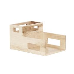 Cal-Mil 22068-71 2 Compartment Plate & Napkin Holder - 10 1/4"W x 15"D, Maple Wood, Beige