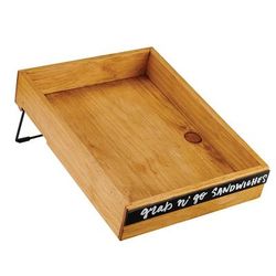 Cal-Mil 22070-99 Adjustable Merchandising Rack w/ Write On Space - 12 1/4"W x 16 3/4"D, Reclaimed Wood, Brown
