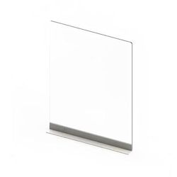 Cal-Mil 22134-24 Counter Mounted Straight Safety Barrier - 23 1/2" x 33", Acrylic, Clear