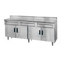 Advance Tabco HDRC-306 72" x 30" Stationary Equipment Stand for General Use, Cabinet Base, 304 Stainless Steel, Enclosed Drawers