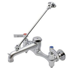 Advance Tabco K-240 Service Faucet w/ Vacuum Breaker, Chrome-Plated Brass, 6 1/2" Mop Spout, Wall Mount