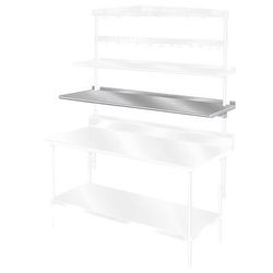 Advance Tabco PT-10S-96 96" Table Mount Shelf - 1 Deck, Splash-Mount, 10"L, Stainless Steel