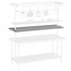 Advance Tabco PT-18-96 96" Table Mount Shelf - 1 Deck, Mid-Mount, 18"L, Stainless Steel