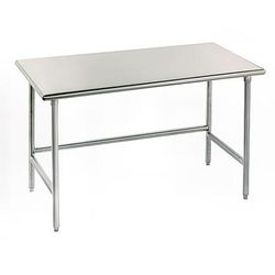 Advance Tabco TGLG-240 30" 14 ga Work Table w/ Open Base & 304 Series Stainless Flat Top, Stainless Steel